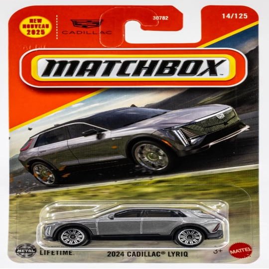 Matchbox 2024 Cadillac Lyriq [Silver] New for 2025! 14/125, 1:64 Scale Diecast Toy Vehicle