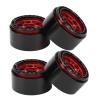 4PCS 1:10 Drift Car Wheel Rims, RC Vehicle Wheels Rims for 1.9 Inch Tyres, Aluminium Alloy IFR Skarn Pressure Ring, High Strength Forged Design with Triangular Ventilation Holes, E view 2