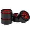 4PCS 1:10 Drift Car Wheel Rims, RC Vehicle Wheels Rims for 1.9 Inch Tyres, Aluminium Alloy IFR Skarn Pressure Ring, High Strength Forged Design with Triangular Ventilation Holes, E view 3