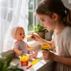 Fast Food Play Set Pretend Cooking Toys | Removable Simulated Educational Fake Food Kit Designed for Boys Kids Preschool Kindergarten Students Interactive Role Play Kitchen Learning view 2