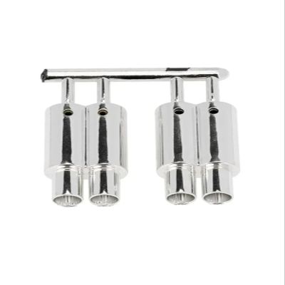 Rc Repairs Spare For Tamiya For Hsp For Hpi 1/10 Dual Outlet Exhaust Pipe Tailpipe Decoration Parts Off Road For Buggy Truggy RC Car