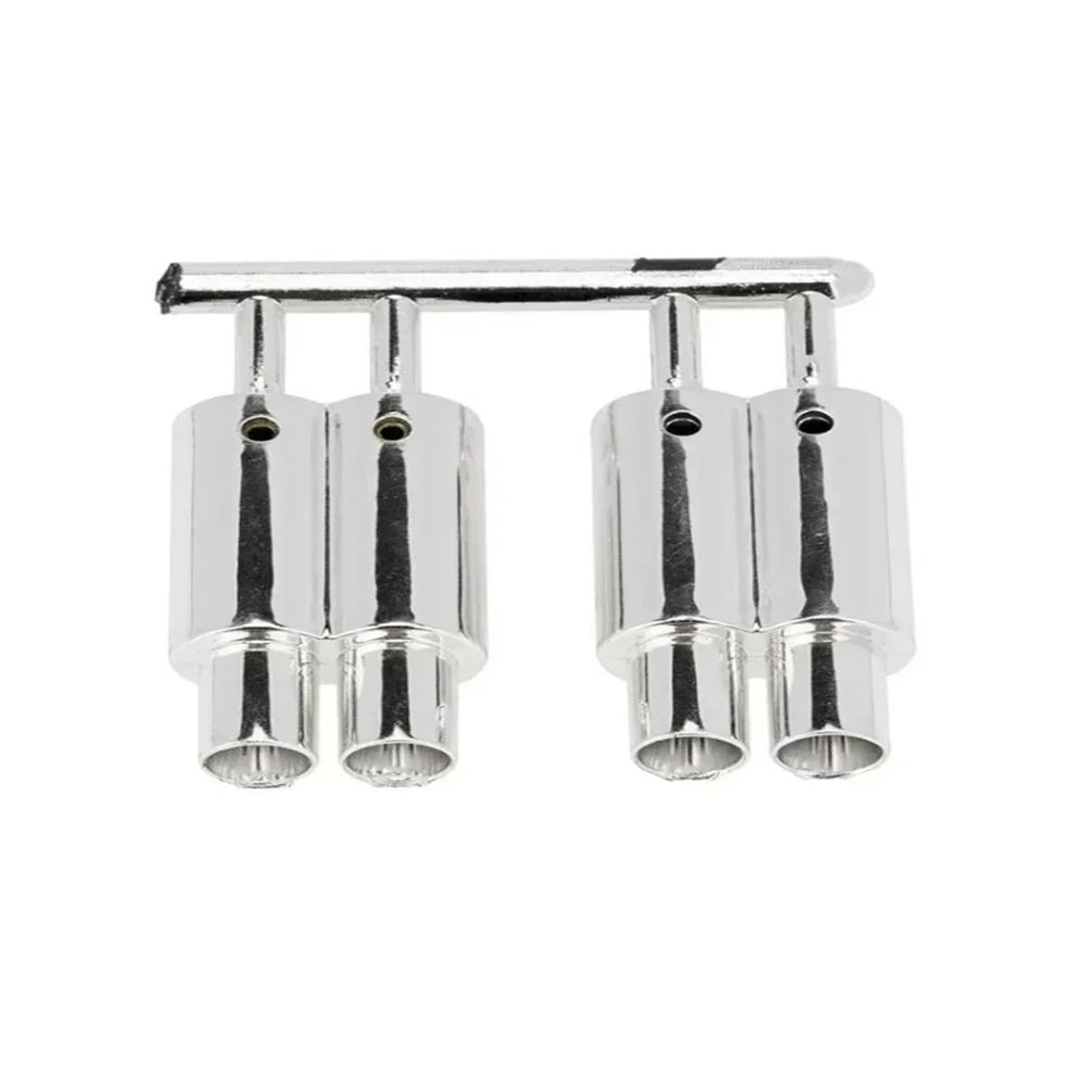 Rc Repairs Spare For Tamiya For Hsp For Hpi 1/10 Dual Outlet Exhaust Pipe Tailpipe Decoration Parts Off Road For Buggy Truggy RC Car