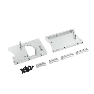 Metal Upgrade Tail Beam for Steering Gear Cabin Compatible with MN D91 D96 MN98 99S Remote Control Vehicle(Sliver)