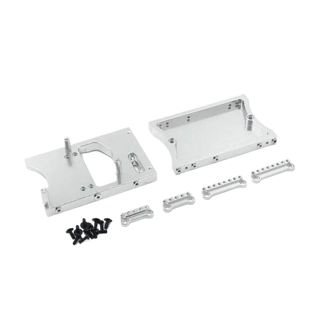Metal Upgrade Tail Beam for Steering Gear Cabin Compatible with MN D91 D96 MN98 99S Remote Control Vehicle(Sliver)