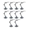 EABCHAML 10 Set Action Figure Holder Stands for Action Figures, Multifunctional Figure Model Stand with Adjustable Arms, Transparent Plastic Display Stand for Anime Characters and Collectib (Grey) view 1