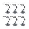 EABCHAML 10 Set Action Figure Holder Stands for Action Figures, Multifunctional Figure Model Stand with Adjustable Arms, Transparent Plastic Display Stand for Anime Characters and Collectib (Grey) view 3
