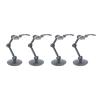 EABCHAML 10 Set Action Figure Holder Stands for Action Figures, Multifunctional Figure Model Stand with Adjustable Arms, Transparent Plastic Display Stand for Anime Characters and Collectib (Grey) view 4