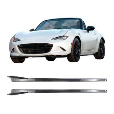 Vehicle Side Skirt for Mazda MX-5 Miata ND 2016 2017 2018 2019 2020 2021+, ABS Lower Side Bottom Line Splitter Lip Spoiler High Toughness Anti Scratch,Carbon Look