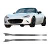 Vehicle Side Skirt for Mazda MX-5 Miata ND 2016 2017 2018 2019 2020 2021+, ABS Lower Side Bottom Line Splitter Lip Spoiler High Toughness Anti Scratch,Carbon Look view 1