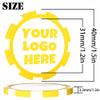 25 Custom Clay Poker Chips, 40mm Heavy 11.5 Grams Casino Sized Personalized Poker Chips with Logo or Text, Customized Drink Tokens for Bar, Party, Business Card, Golf Club or Events (Yellow) view 2