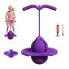 Balance Jumping Ball with Handle & Pump, for Kids & Adult, Perfect for Balance, Coordination, And Fitness, Quiet Fitness Bouncing Balls with Non-Slip Footpads (Purple) view 1