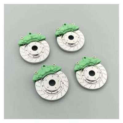 RC Models Spare Parts For WPL D12 MN99 MN90 For WPL C24 C34 4 Pcs Metal Brake Disc Caliper Suitable RC Car Tire Modification Upgrade Parts(Green)