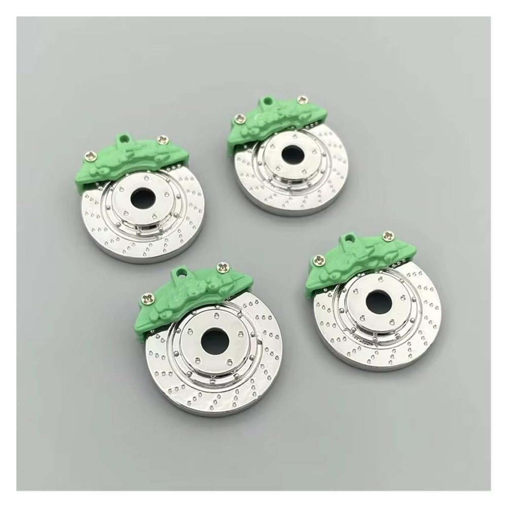 RC Models Spare Parts For WPL D12 MN99 MN90 For WPL C24 C34 4 Pcs Metal Brake Disc Caliper Suitable RC Car Tire Modification Upgrade Parts(Green)