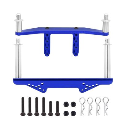 RC Models Spare Parts For Traxxas For Slash 2WD For Rustler For Stampede For VXL 1/10 Metal Front And Rear Body Mounts With Struts RC Car Upgrade Parts(Blue)