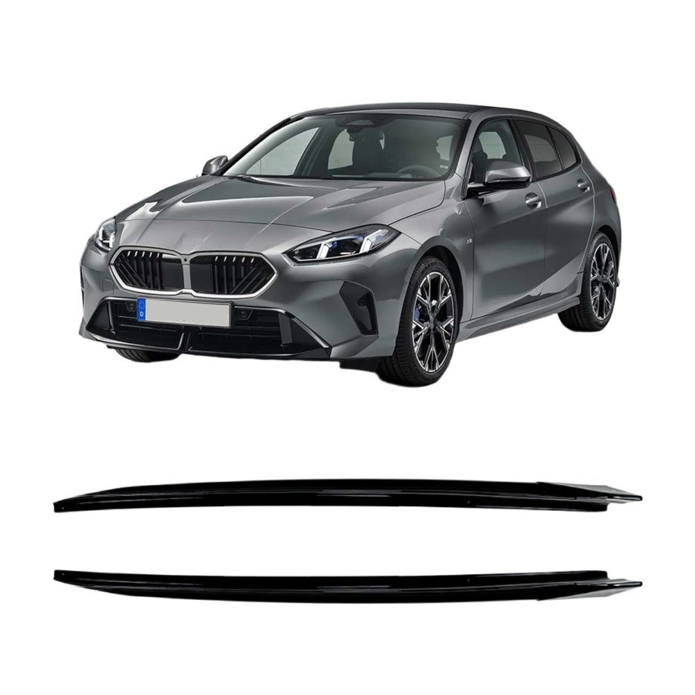 Vehicle Side Skirt for BMW 1 Series F70 M Sport 2025 2026, ABS Lower Side Bottom Line Splitter Lip Spoiler High Toughness Anti Scratch,Gloss Black