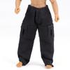1/12 Scale Casual Work Pants for 6" Body Action Figure, Action Doll Clothes for Action FiguresNo Figure Black view 3