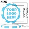 25 Custom Clay Poker Chips, 40mm Heavy 11.5 Grams Casino Sized Personalized Poker Chips with Logo or Text, Customized Drink Tokens for Bar, Party, Business Card, Golf Club or Events (Light Blue) view 2