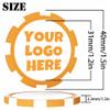 25 Custom Clay Poker Chips, 40mm Heavy 11.5 Grams Casino Sized Personalized Poker Chips with Logo or Text, Customized Drink Tokens for Bar, Party, Business Card, Golf Club or Events (Orange) view 2
