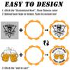 25 Custom Clay Poker Chips, 40mm Heavy 11.5 Grams Casino Sized Personalized Poker Chips with Logo or Text, Customized Drink Tokens for Bar, Party, Business Card, Golf Club or Events (Orange) view 4