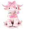 Adorable Pink Highland Cow Plush, Cute Ultra Soft Pink Cow Plush, Cozy Home Decor, Valentine's Day Gifts Plush Highland Cow Toy Decorations for Her or He, Meet Your Gentle Companion (1 PCS) view 1