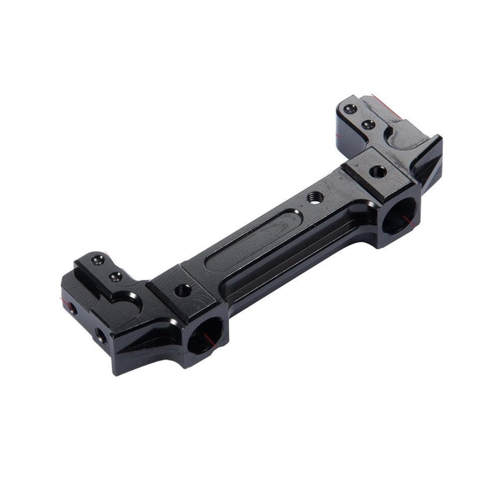 Aluminum Alloy Front Rear Rail Bumper Mounts Servo Stand for AXIAL for SCX10 II 90046 1/10 RC Crawler Car Parts confident(Front)