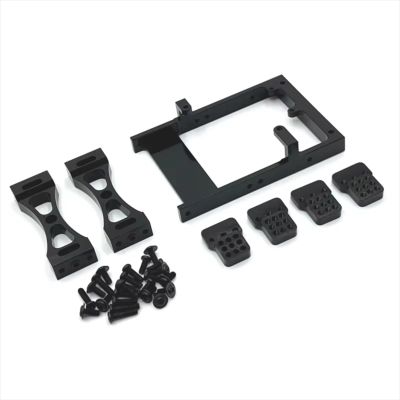 Models Upgrades Parts For MN For WPL For JJRC FY 1/16 1/12 Metal Beam Servo Compartment Suspension Bracket Set RC Car Upgrade Accessories(Black)