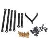 Aluminum Alloy Chassis Link Rod for 1/24 RC Crawler Car, RC Car Chassis Link Rod Upgrade Part, High Strength Linkage System with Brass Ball Heads, Replacement for Axial SCX24 Deadb (Black) view 1