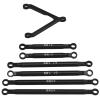 Aluminum Alloy Chassis Link Rod for 1/24 RC Crawler Car, RC Car Chassis Link Rod Upgrade Part, High Strength Linkage System with Brass Ball Heads, Replacement for Axial SCX24 Deadb (Black) view 4
