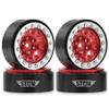 1.3" Aluminium Beadlock Wheels, RC Crawler Upgrade Parts for TRX4M SCX24 1/24 1/18 Scale RC Crawler Cars (red) view 1