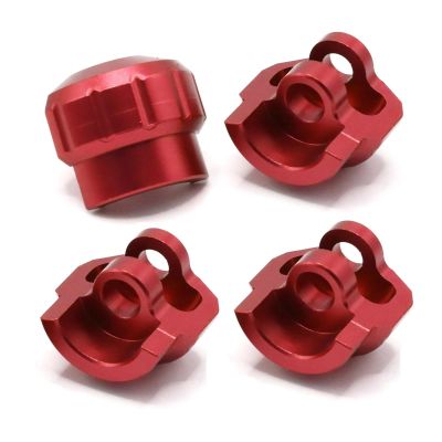 Rc Repairs Spare For Arrma 1/7 1/8 4pcs Metal Shock Cap Protector Absorber Protection Cover AR330492 RC Car Upgrade Parts Accessories(Red)