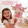 14" Pink Highland Cow Stuffed Animal, Pink Highland Cow Weighted Stuffed Animal, Cute Plushies Fluffy Cow Gifts (Pink-A) view 3
