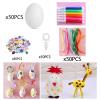 50Pcs DIY Unpainted Easter Eggs Kit Portable Accessory Easter Basket Fillers view 2