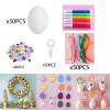 50Pcs DIY Unpainted Easter Eggs Kit Portable Accessory Easter Basket Fillers view 3
