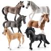 THINKBAY 6PCS 6 Inch Large Horse Figurines - Solid Farm Animal Toys view 1