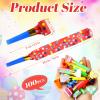 100 PCS Party Horns Blowers, Funny Birthday Blowouts, Party Whistles Noisemakers for Christmas, New Year, Birthday, Parties Favors Supplies view 2
