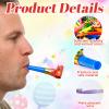 100 PCS Party Horns Blowers, Funny Birthday Blowouts, Party Whistles Noisemakers for Christmas, New Year, Birthday, Parties Favors Supplies view 3