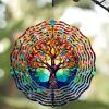 10 Inch Tree of Life Wind Spinner, 3D Stainless Steel Hanging Kinetic Wind Sculpture for Home Garden Yard Art Lawn Balcony Window Porch Outdoor Indoor Decor view 1