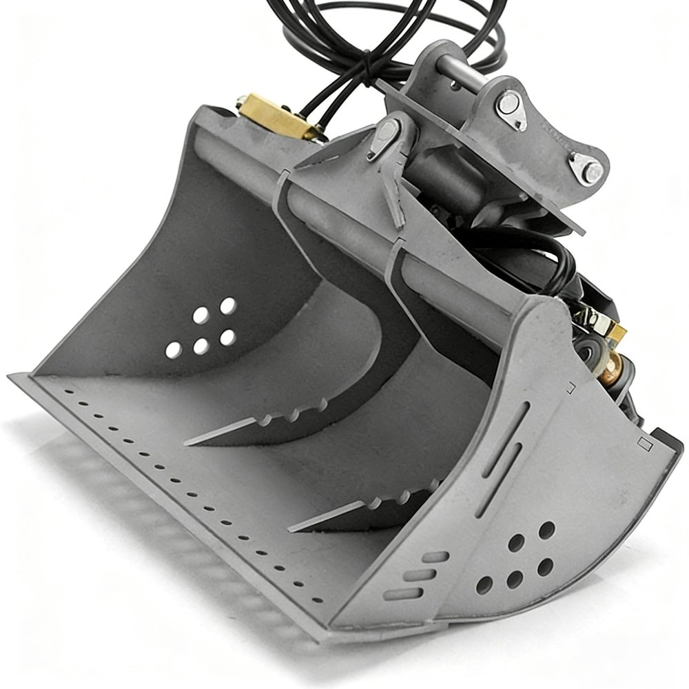 TOUCAN RC HOBBY Metal Hydraulic Tiltable Bucket ESU 1/14 RC PC360 AC360 Excavator Model