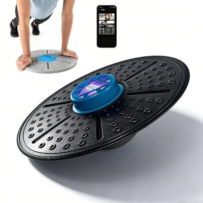 richigblosmum Smart Balance Board with Guide Light - Pilates Board with Visual & Data Feedback, Portable Wobble Board with App