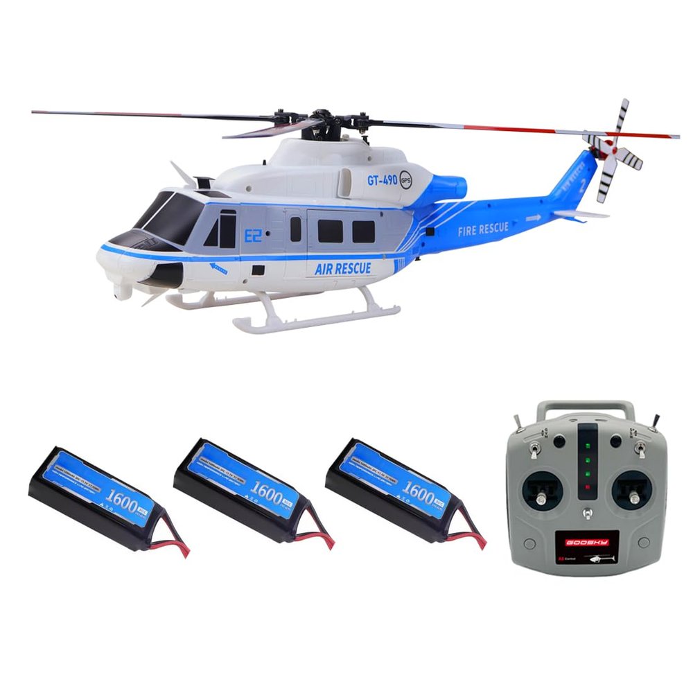 AxiomBricks GOOSSKY E2 UH-1Y RC Helicopter, 2.4G 6CH Dual Brushless Direct Drive Scale RC Helicopter Model with GPS Altitude Hold and Hovering (Switchable Mode)