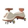 Ride On Car Swing Wiggle Car with Flashing Wheels Music Anti-Rollover, for Indoor and Outdoor Toys Vehicle(Brown) view 1