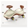 Ride On Car Swing Wiggle Car with Flashing Wheels Music Anti-Rollover, for Indoor and Outdoor Toys Vehicle(Brown) view 2
