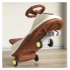 Ride On Car Swing Wiggle Car with Flashing Wheels Music Anti-Rollover, for Indoor and Outdoor Toys Vehicle(Brown) view 4