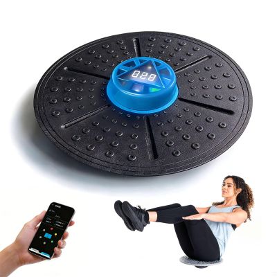 richigblosmum Core Strengthening Balance Board - Smart Fitness Trainer with Interactive Light & App Sync, Professional Home Gym Balance Training Equipment
