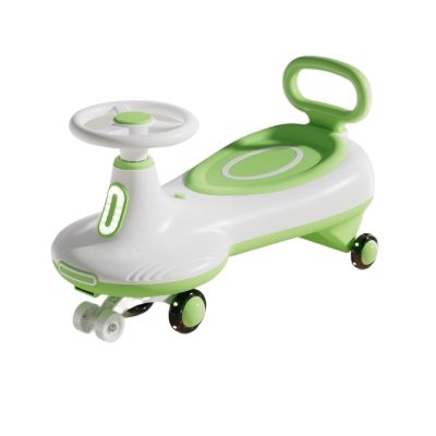 Wiggle Car for Kids Ride On Toy with Music Lights Flashing Wheels Swivel Car for Toddler Boys Girls(Green)
