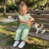 LIOMENGZI Toddler Baby Girl Clothes Summer Baby Outffit Doll Collar Plaid Button Up Plaid Vest Tops Pants 12 18 24 Month 3T 4T (Green Doll Collar, 4-5T) view 4