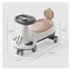 Swing Car Ride On Toy with Under Seat Storage Light-Emitting Wheel Anti-Rollover for Kids 3 Yrs and UP view 2