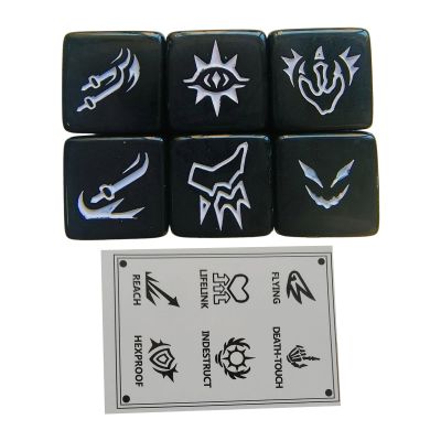 Acrylic 6 Sided Round Corner Dices Keyword Pattern Role Playing for Table Game Classroom Teaching Easy to Use Acrylic Gift
