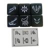 Acrylic 6 Sided Round Corner Dices Keyword Pattern Role Playing for Table Game Classroom Teaching Easy to Use Acrylic Gift view 1