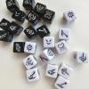 Acrylic 6 Sided Round Corner Dices Keyword Pattern Role Playing for Table Game Classroom Teaching Easy to Use Acrylic Gift view 3